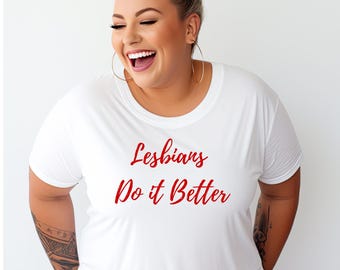 Lesbians Do It Better - Cruise, camiseta unissex de manga curta em malha.