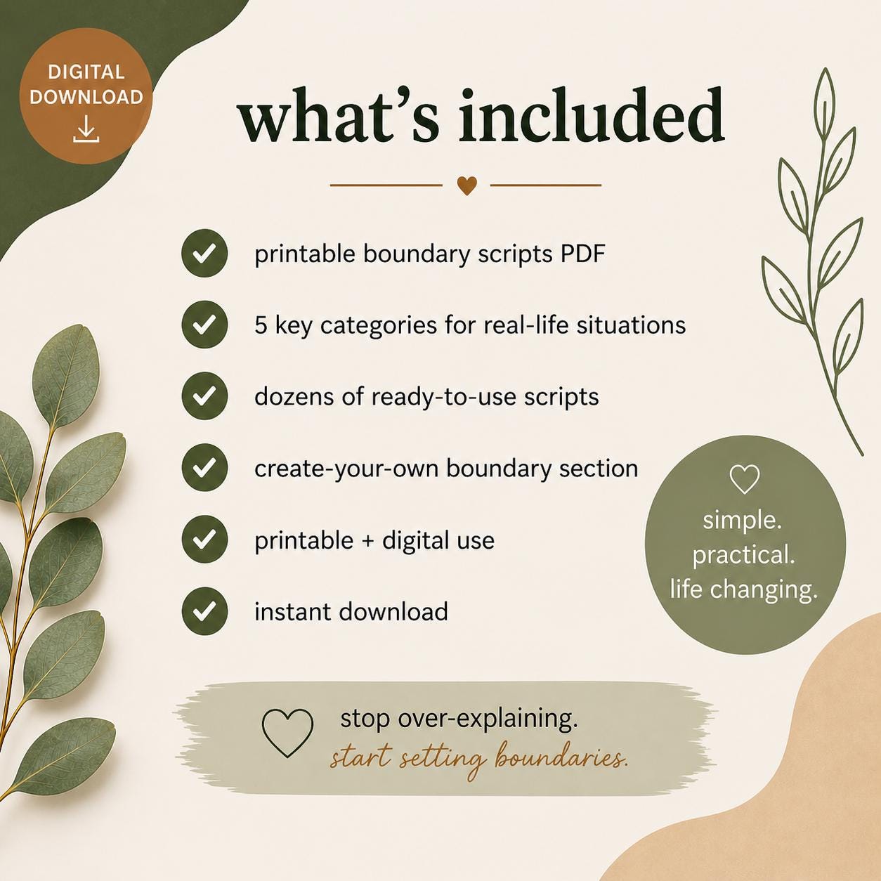 Boundary Scripts for Overgivers | Say No Without Guilt (printable PDF ...