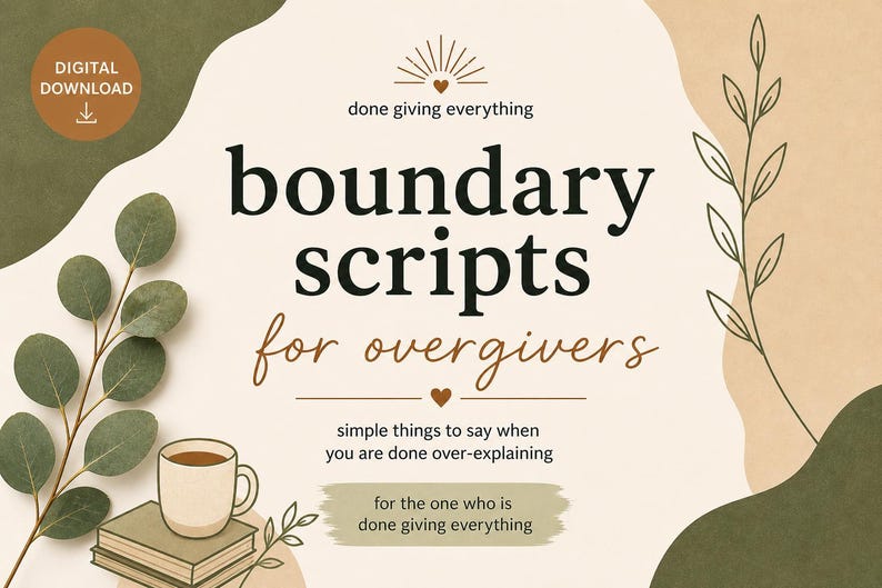Boundary Scripts for Overgivers | Say No Without Guilt (printable PDF ...