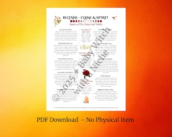 Página do Grimório de Beltane – Roda do Ano (Download Digital)