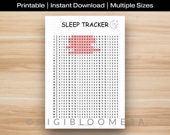 24 Hour Sleep Tracker | Printable Monthly Sleep Log
