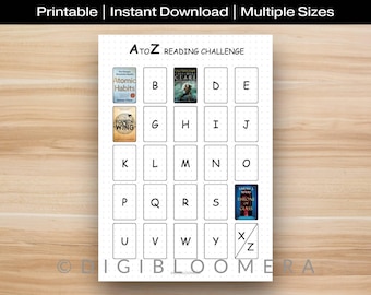 A to Z Reading Challenge | Printable Journal Page | Book Tracker