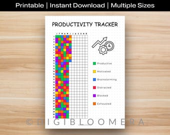 Productivity Tracker, Printable Journal Page, Productivity Journal, Focus Planner Page, Goal Tracker, Habit Tracker