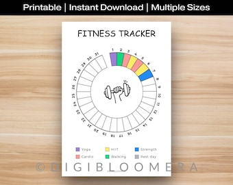 Fitness Tracker, Printable Journal Page, Exercise Tracker, Workout Tracker, Activity Log, Health Tracker, Planner Page