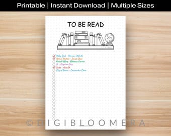 To Be Read | TBR List | Printable Journal Page | Book Tracker