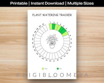 Plant Watering Tracker, Printable Journal Page, Houseplant Water Tracker, Indoor Plant Care, Plant Watering Log, Habit Tracker, Planner Page