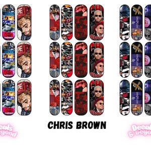 Chris Brown Water Slide Nail Decals 20-50 mm