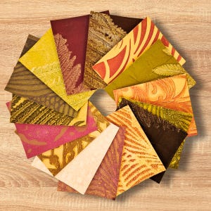 Gelli Print Handmade Paper Set | 15 Unique Natural Texture Sheets for Collage, Mixed Media & Junk Journal