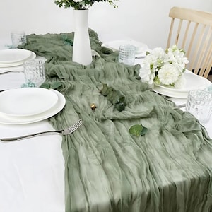 Cheesecloth Gauze Boho Wedding Decor Table Decor Table Decor Long Table Runner Lightweight Cloth Runner Aisle Runner Wedding Table Set