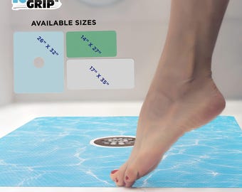 Kahuna Grip Anti Rutsch Bade & Duschmatte | Patentiertes Hydro-Hold-Sicherheitsmaterial | Hergestellt in den USA | Weich, leicht zu reinigen, sicher für die Familie