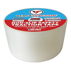 Non-Slip Safety Traction Tape Roll 30ft | 2” or 4” | Clear, Black, White, Grey | Indoor Outdoor Anti-Slip Grip | Made in USA
