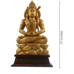 Hand-Carved Hanuman Wooden Statue | Hindu God Figurine | Shivani Wood Sculpture for Protection & Devotion