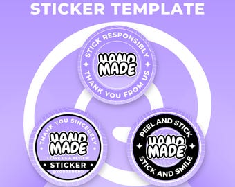 StickerShop | Stickeretiketsjabloon Canva-sjablonen voor stickers en drukkerijen
