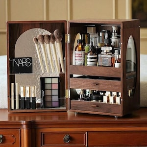 Rotating Cosmetic Organizer Stand – Large Capacity Storage for Perfume & Skincare