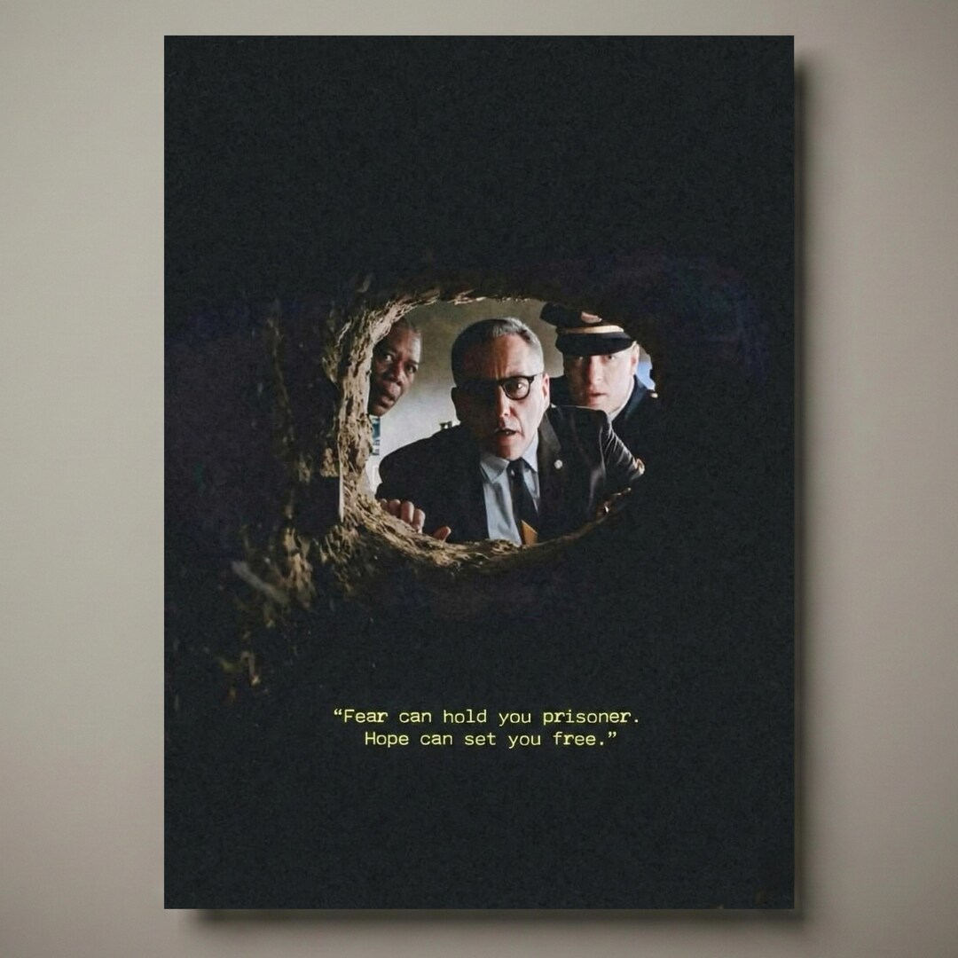 Shawshank Redemption Quote Poster, Hope Can Set You Free Motivational ...