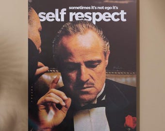 The Godfather Quote Poster, Don Corleone, Vintage Typography Art
