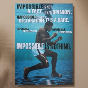 Muhammad Ali Quote Poster, Inspirational Boxing Wall Art, Sports Motivation Print, Athlete Mindset Poster, Champion Training Room Wall Decor
