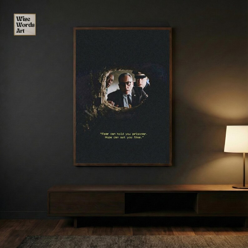 Shawshank Redemption Quote Poster, Hope Can Set You Free Motivational ...