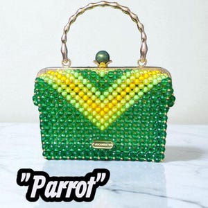 Author&#39;s Evening Clutch &quot;Parrot&quot; – Luxury Beaded Clutch