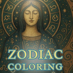 Zodiac Coloring Pages – Printable Astrology Book – Zodiac Signs + Affirmations PDF Download
