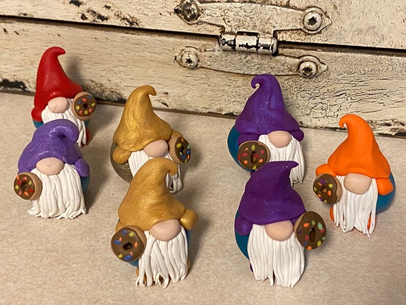 Random Gnome With a Donut Handmade Gnomes Donut Gnome Etsy