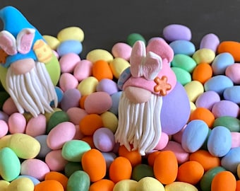 36  Polymer Clay Fairy Garden or Dollhouse Loose Easter eggs handmade polymer miniatures