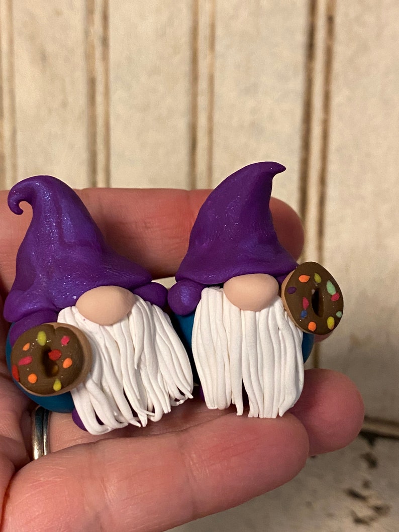 Random Gnome With a Donut Handmade Gnomes Donut Gnome Etsy