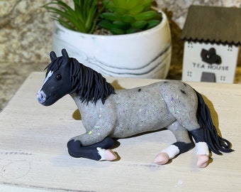 MTO Blue Roan polymer Clay horse