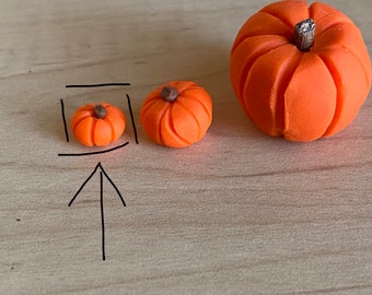 30 Handmade TINY Micro Polymer Clay Pumpkins