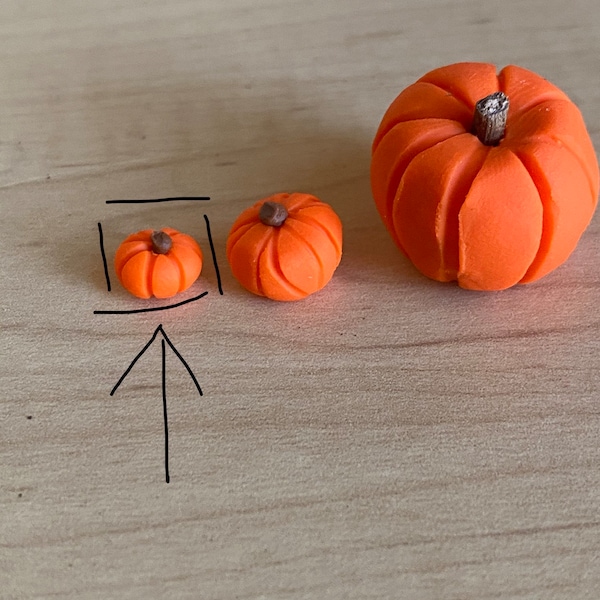 30 Handmade TINY Micro Polymer Clay Pumpkins