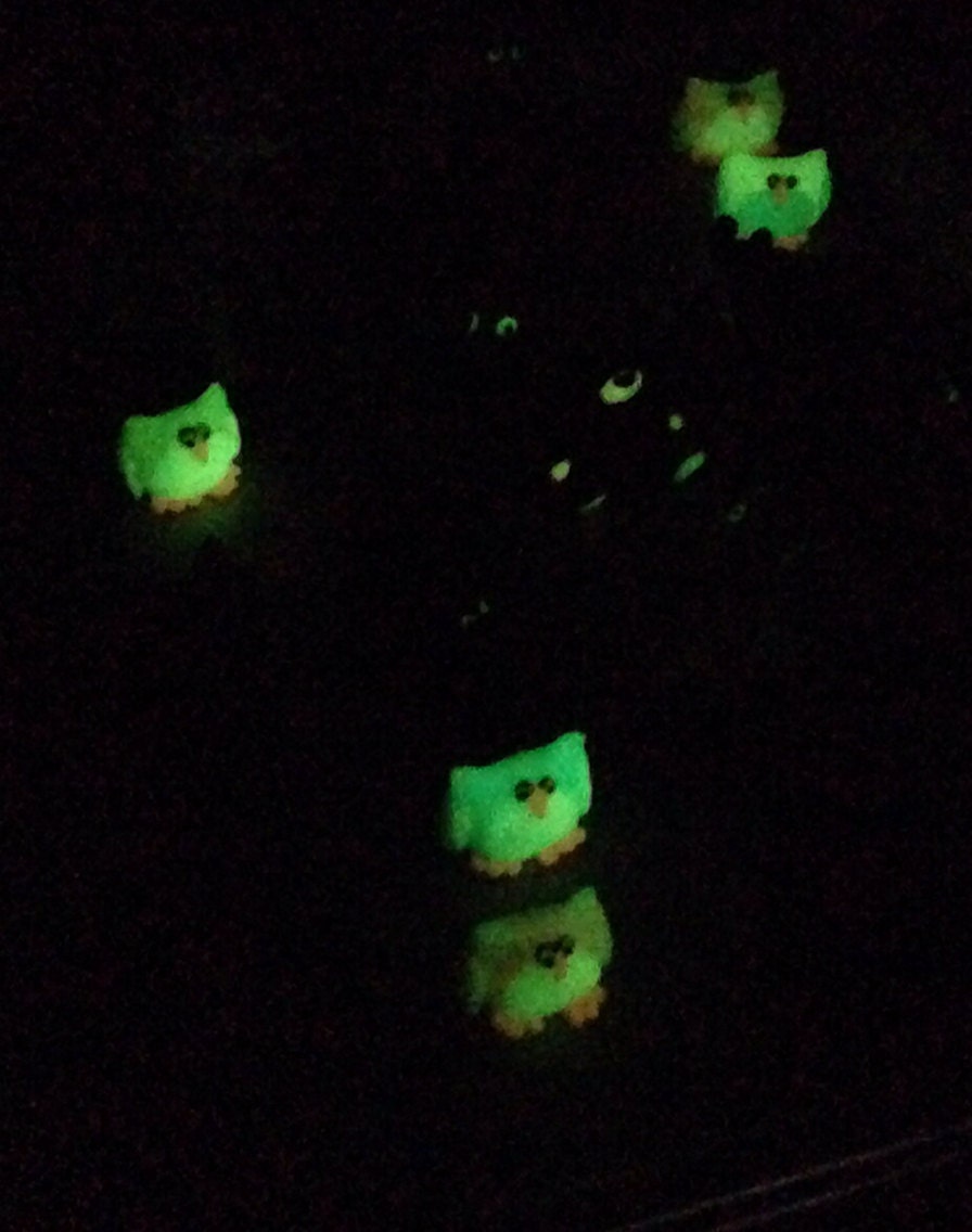 Glow in Dark Owls Polymer Clay Etsy