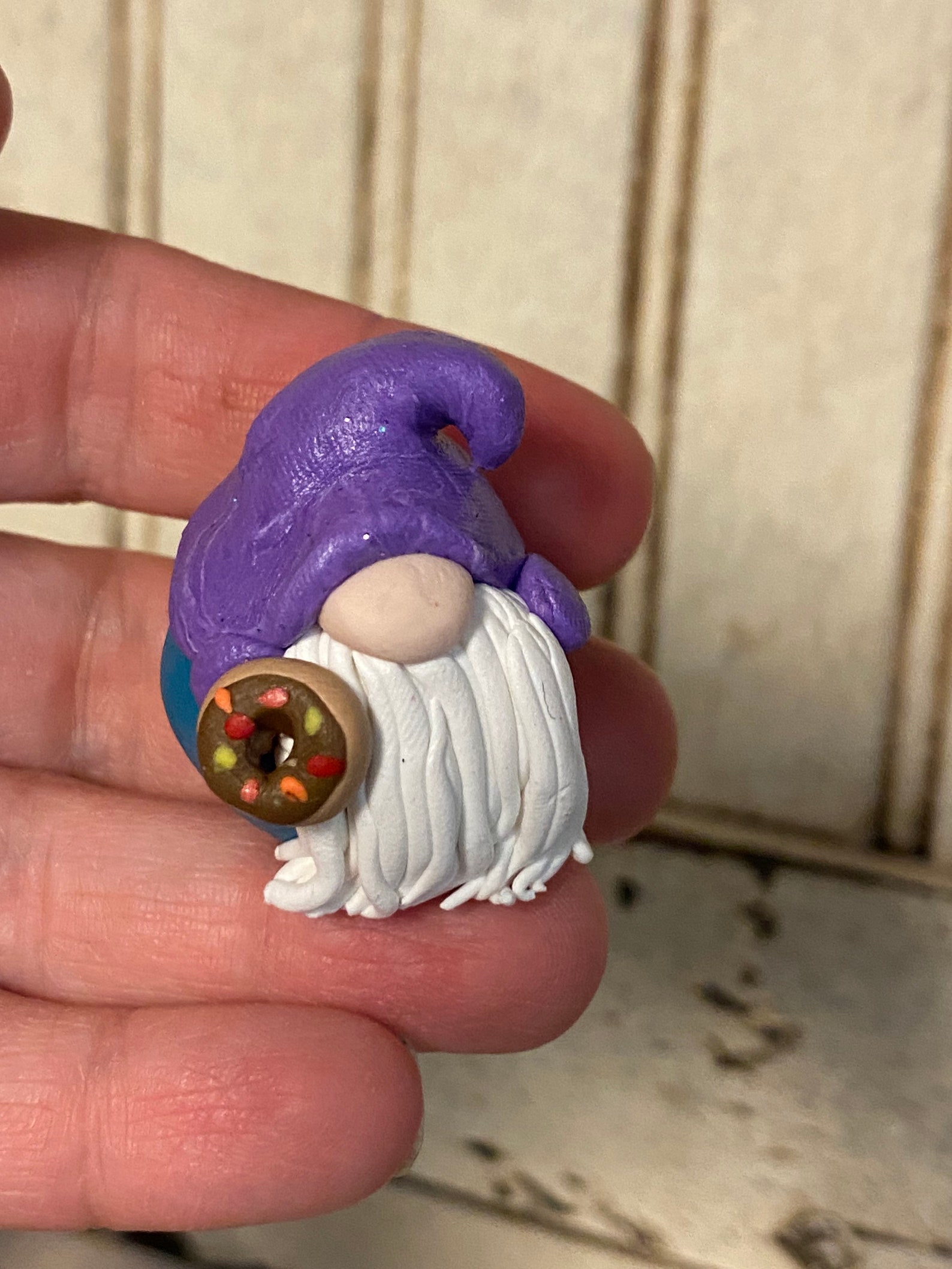 Random Gnome With a Donut Handmade Gnomes Donut Gnome Etsy