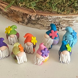 Micro Polymer Clay Flower Gnome