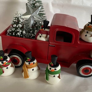 Made To Order Handmade miniature Polymer Clay snowmen