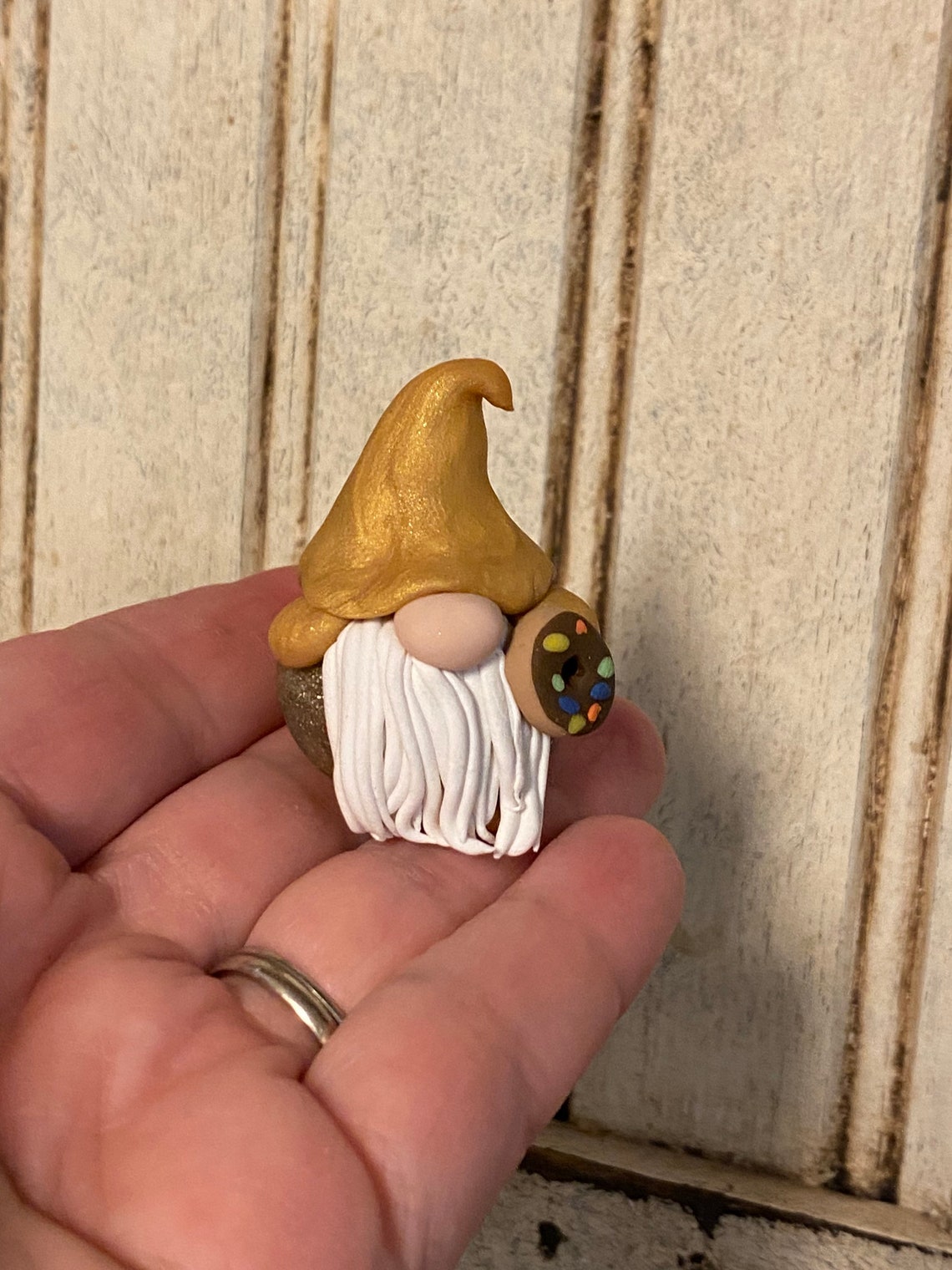 Random Gnome With a Donut Handmade Gnomes Donut Gnome Etsy
