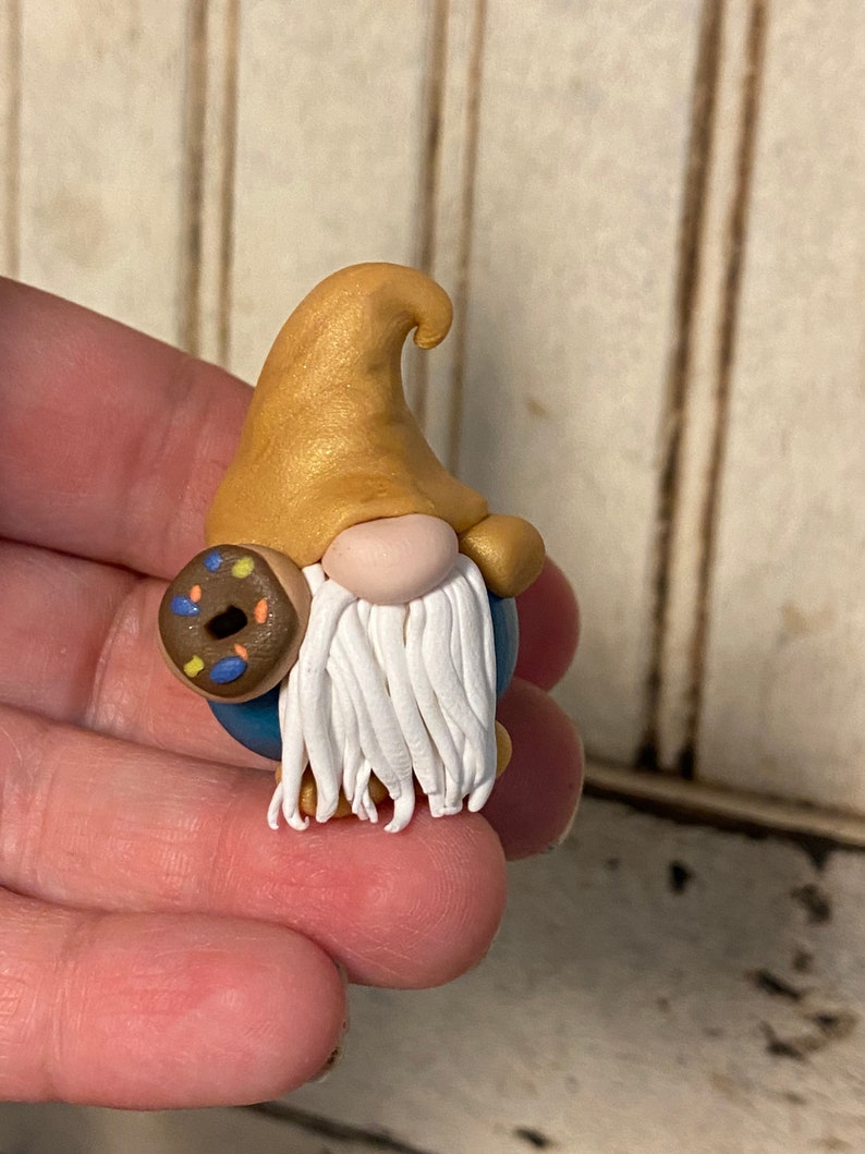 Random Gnome With a Donut Handmade Gnomes Donut Gnome Etsy