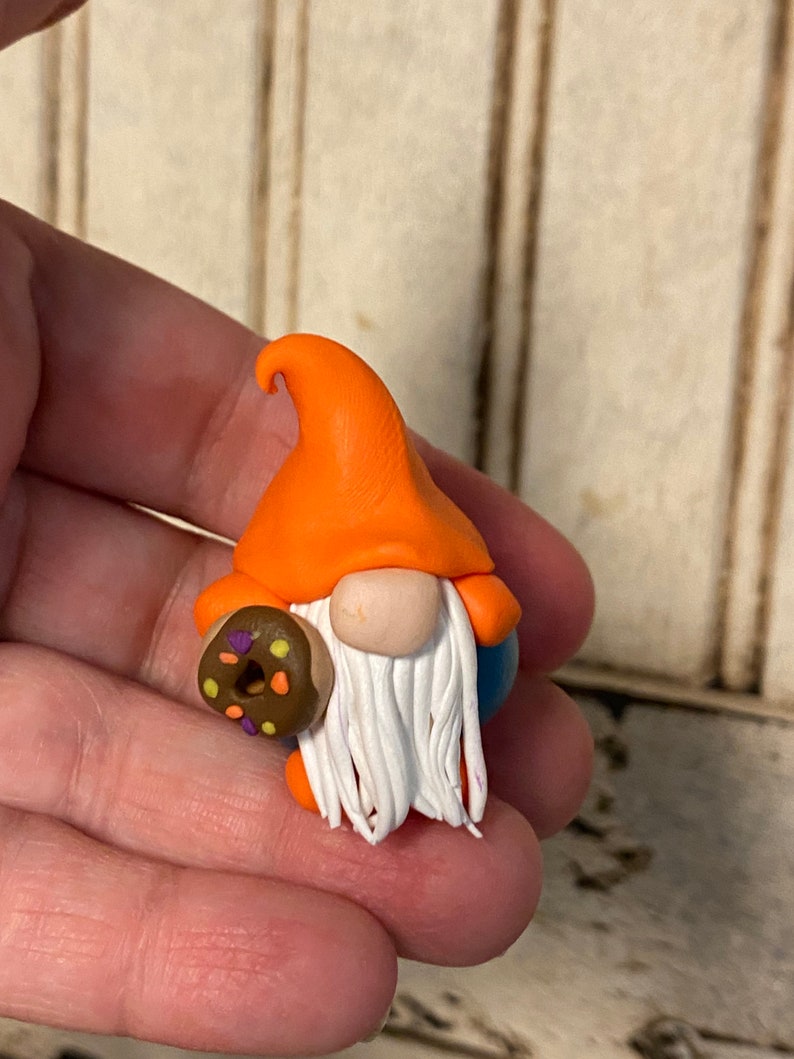 Random Gnome With a Donut Handmade Gnomes Donut Gnome Etsy
