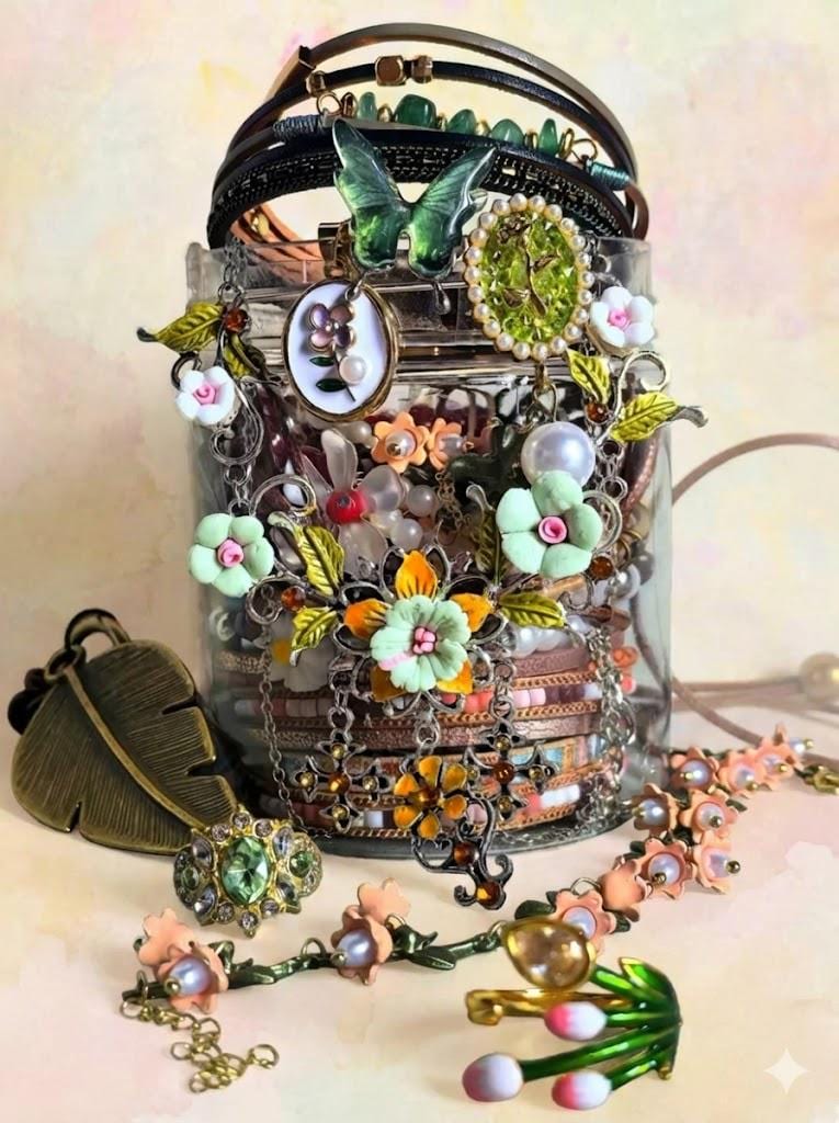 Mystery jewelry jar silver - Etsy 日本