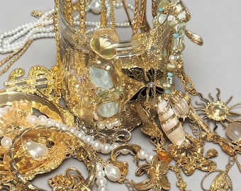 Celestial Mystery Jewelry Jar,Silver Moon Star Rings Necklaces Mix, Whimsigoth Alt Accessories Surprise Box, Grunge Aesthetic Gift,Blind Box