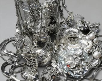 Celestial Mystery Jewelry Jar,Silver Moon Star Rings Necklaces Mix, Whimsigoth Alt Accessories Surprise Box, Grunge Aesthetic Gift,Blind Box