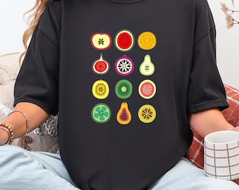 Buntes Obst T-Shirt, Comfort Colors Graphic Tee