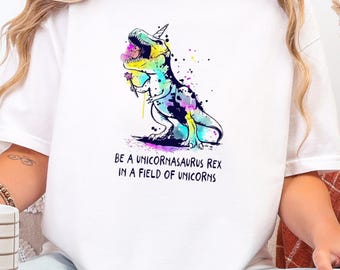 Unicornasaurus Rex T-Shirt, Lustiges Dinosaurier T-Shirt