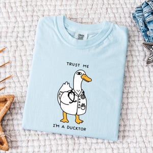 Ducktor Comfort Colors Shirt, Funny Doctor Duck Tee, Veterinary Gift