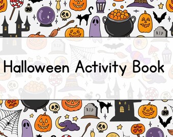 Halloween Malbuch zum Ausdrucken | Lustige gruselige Malvorlagen | Sofortiger digitaler PDF Download