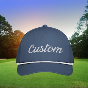 Embroidered Golf Rope Hat: Adjustable Polyester Cap, Groomsman Gift