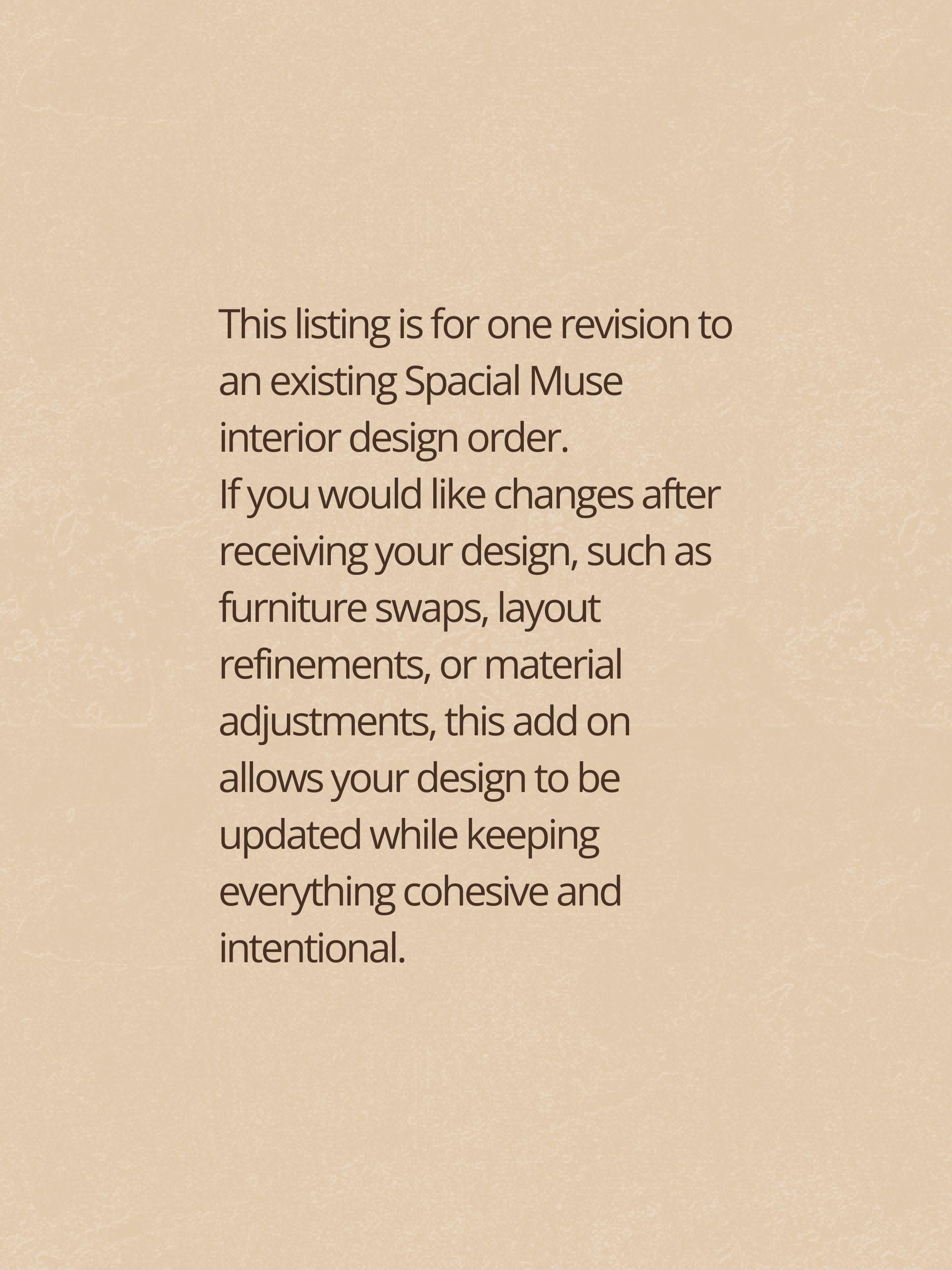 Interior Design Revision Add On, E-design Service - Etsy