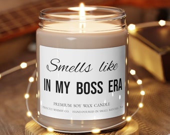 Boss Gift Funny Candle Office Gift for Coworker Job Promotion New Business Owner Entrepreneur Premium Scented Soy Hand-Poured Candle