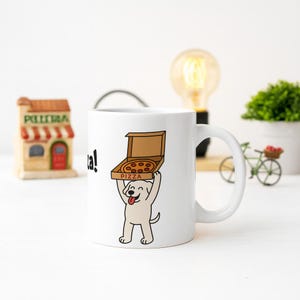 Pizza Lovers Tasse - Paws Up for Pizza! | Lustige Kaffeetasse, Geschenk für Feinschmecker, Tierliebhaber, Humor, süße Küchendekoration