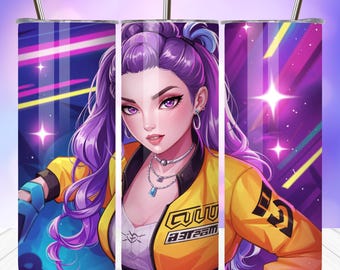 Best Selling K-Pop Style Girl Group Tumbler Wrap PNG | Huntrix Tumbler Wrap Design | K-Pop png | Gift for Music Lover | Cute K-Pop Girls PNG