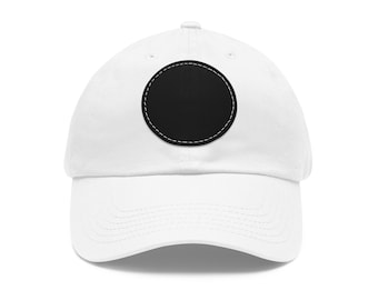 Elegante gorra de papá con parche de cuero / Regalo perfecto para el Día del Padre, ropa informal, gorra unisex, gorra de papá ajustable, moda de verano